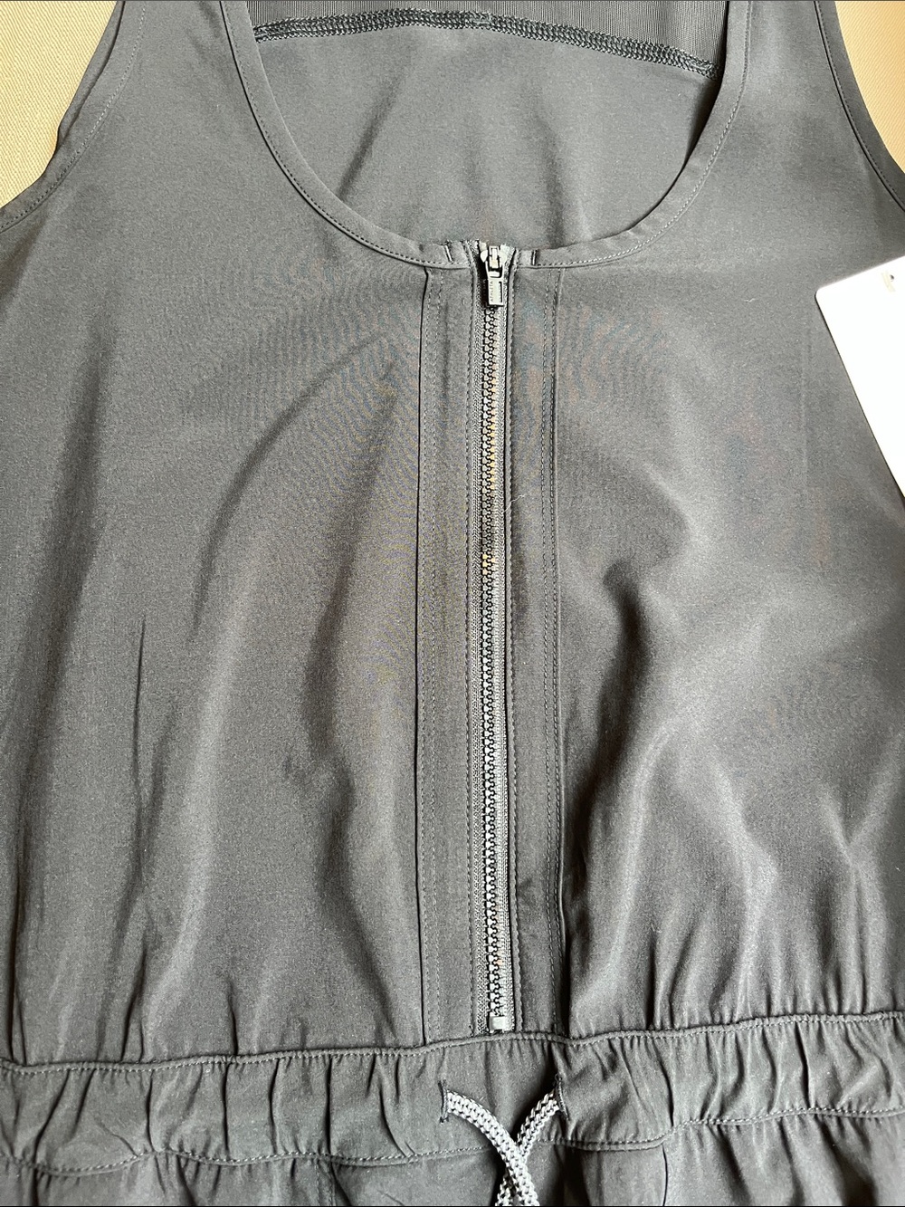 ATHLETA Expedition Black Skort Dress Zip Front and Drawstring Waist NWT 8 - Picture 9 of 14